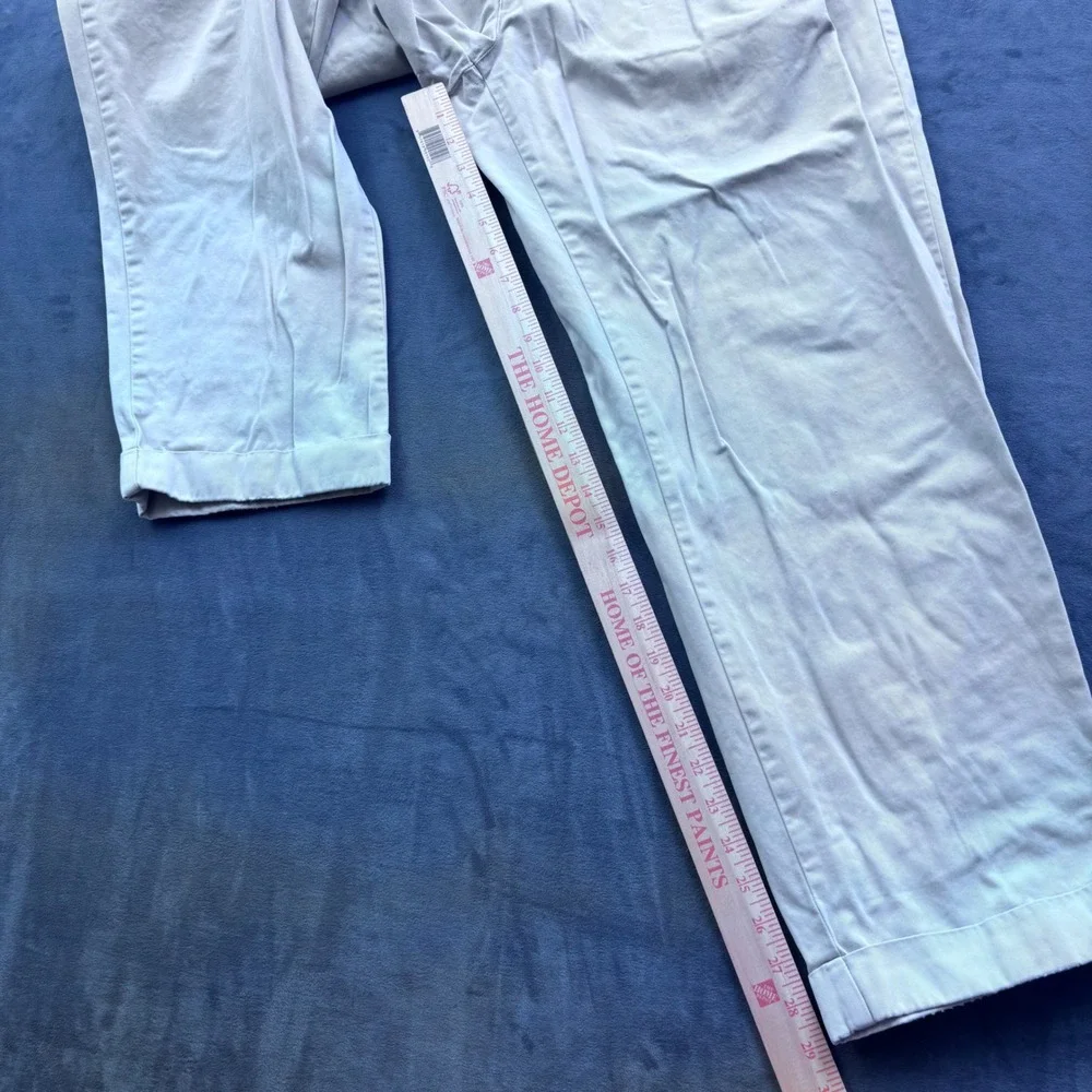 Polo Ralph Lauren Andrew Pant Mens 35x30 Khaki Tan Pleated Cuffed Cotton Chinos